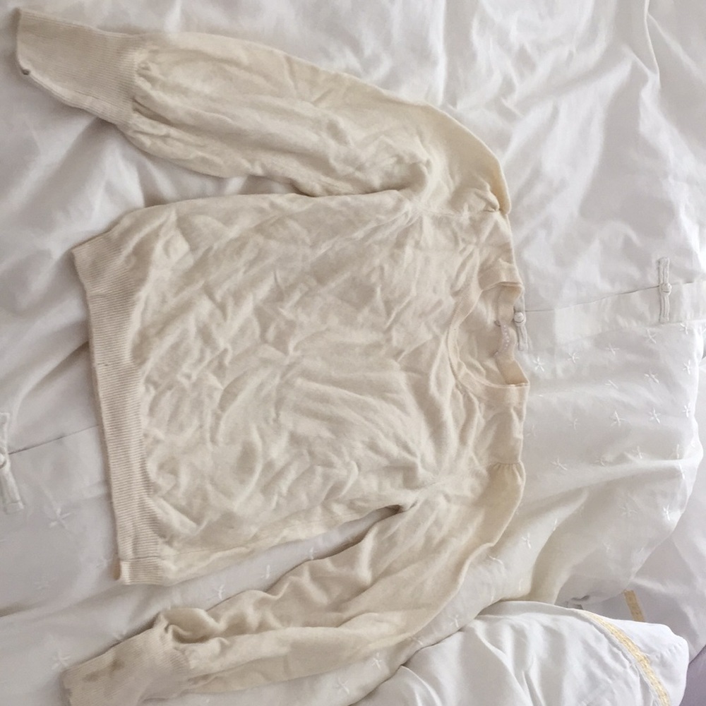 White wool sweater